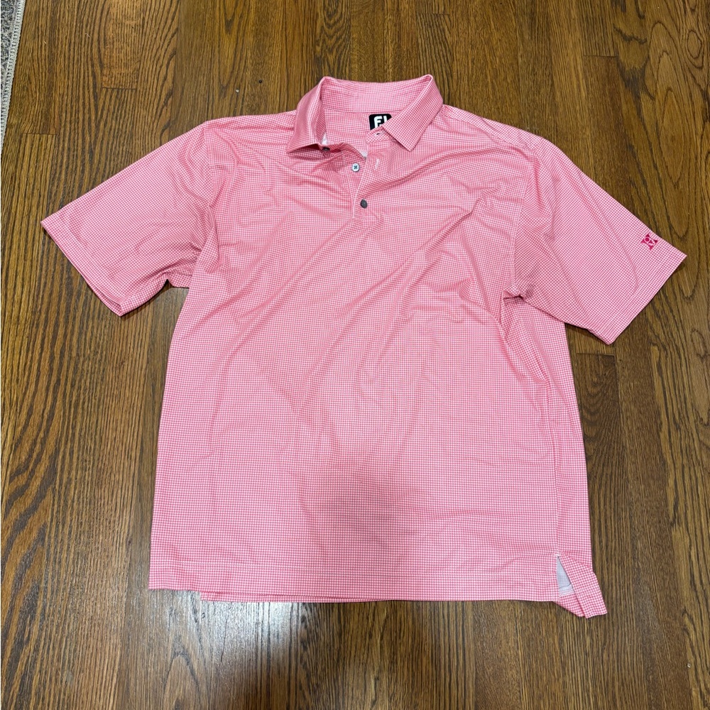 Men's Pink Herringbone FJ Polo Shirt